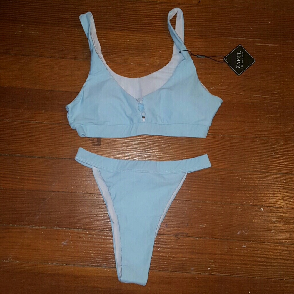Zaful: Covered Buttons Bikini Set